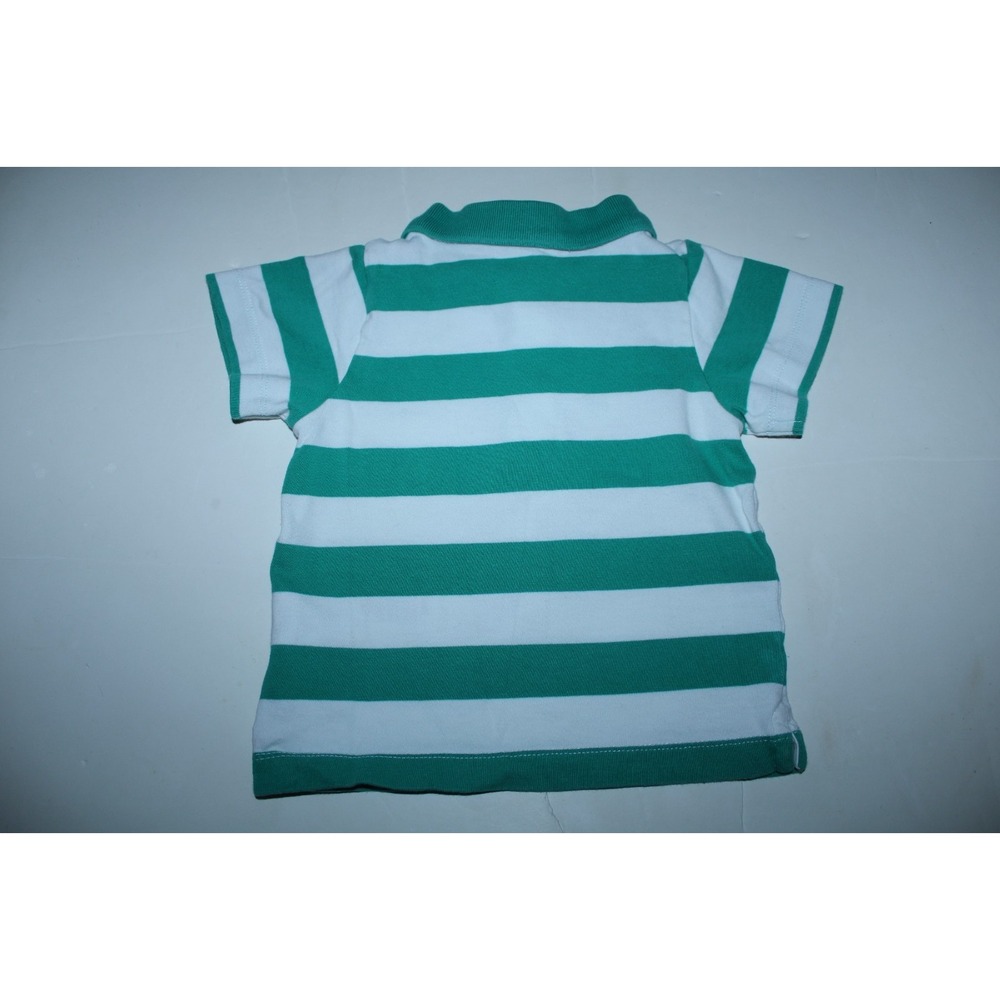 Jacadi Kids 18 Months Green White Striped Polo Shirt - Picture 9 of 10